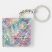 De kosmos en het citaat sleutelhanger (Achterkant)