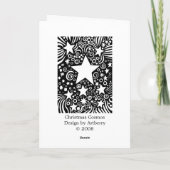De Kosmos van Kerstmis Feestdagen Kaart (Achterkant)