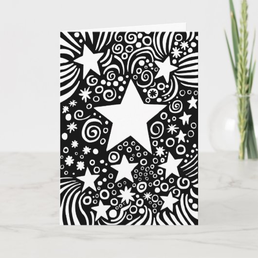 De Kosmos van Kerstmis Feestdagen Kaart (Voorkant)