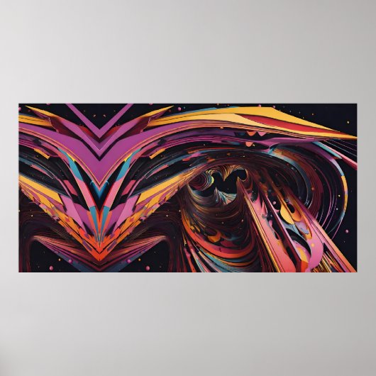 De kosmos vouwde slechts twee keer - Ken Gage Art Poster (Voorkant)