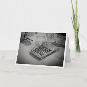 De kost verdienen in de schone kunsten folie wenskaart