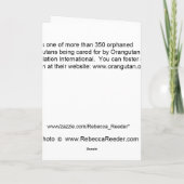 De kostbare het Glimlachen Orangoetan van het Baby Kaart (Achterkant)