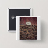 De kostbare stilte van de vierkante button 5,1 cm (Voorkant /achterkant)