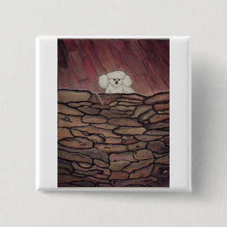 De kostbare stilte van de vierkante button 5,1 cm