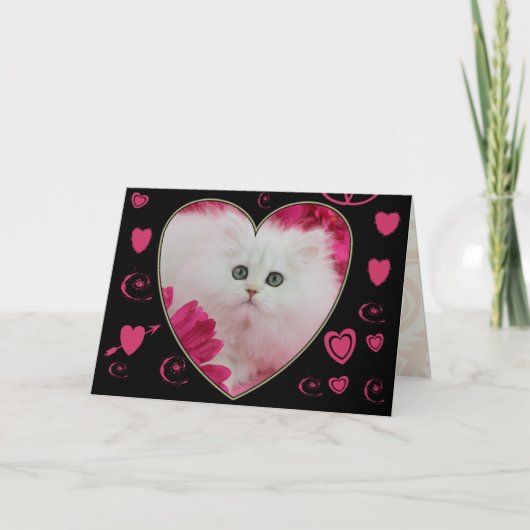 De kostbare Valentijnsdag van de Katten van Katjes Feestdagen Kaart (Voorkant)