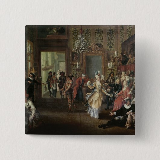 De kostumebak vierkante button 5,1 cm (Voorkant)