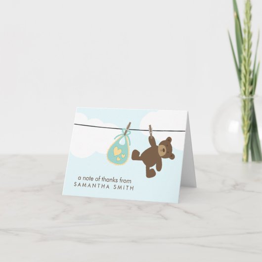 De Koud van de baby Dank u neemt {groen} nota Bedankkaart (Voorkant)