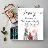 De koude buiten winterbos Beren Baby gunsten Poster