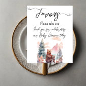 De koude buiten winterbos Beren Baby gunsten Poster