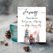 De koude buiten winterbos Beren Baby gunsten Poster