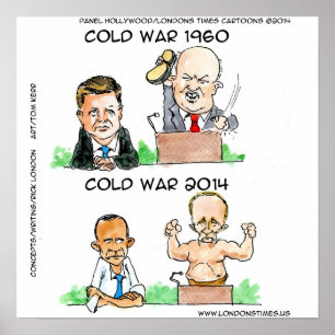 De Koude Oorlog Oekraïne Rusland & VS Grappige Pos Poster