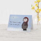 De koude Winter - I Misser You! Kaart (Gele Bloem)