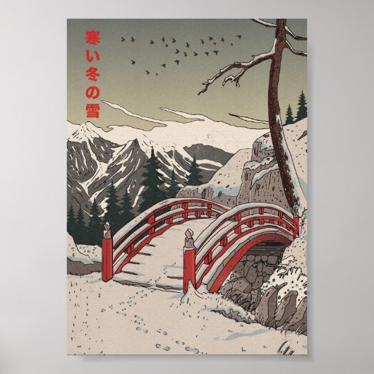 De koude wintersneeuw poster (Voorkant)