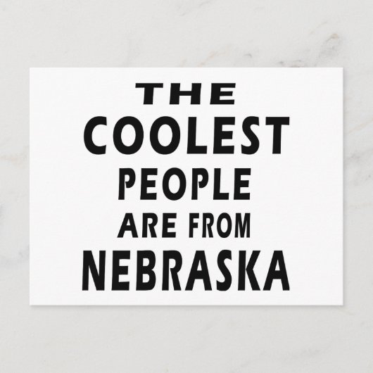 De koudste mensen komen uit Nebraska Briefkaart (Voorkant)