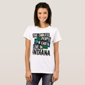 De koudste mensen op aarde leven in Indiana T-shirt (Voorkant volledig)