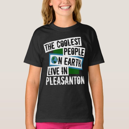 De koudste mensen op aarde leven in Pleasanton T-shirt (Voorkant)