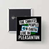 De koudste mensen op aarde leven in Pleasanton Vierkante Button 5,1 Cm (Voorkant /achterkant)