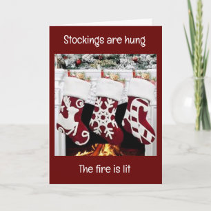 DE KOUSEN ZIJN OPGEHANGEN OM KERSTMIS TE VIEREN KAART