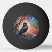 De Kraai Boom des Levens Mandala Heidens  Pingpongbal (Voorkant)