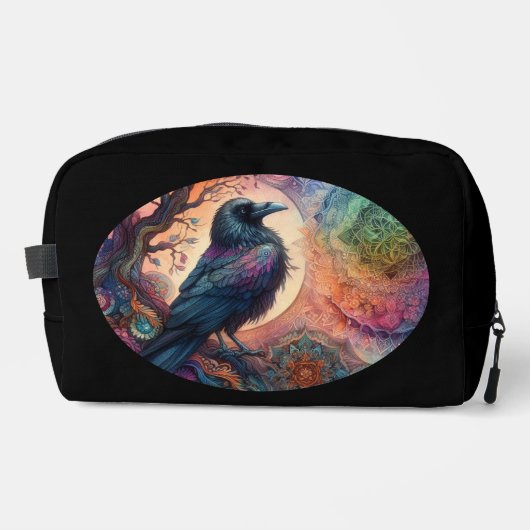 De Kraai Boom des Levens Mandala Heidens  Toilettasje (Voorkant)