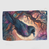 De Kraai Boom van het Leven Mandala Heidens Golfhanddoek (Horizontaal)