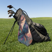 De Kraai Boom van het Leven Mandala Heidens Golfhanddoek (Groen)