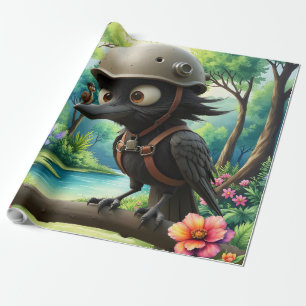 De Kraai Die Vliegadvies Van Een Slak Kreeg. Cadeaupapier