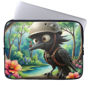 De Kraai Die Vliegadvies Van Een Slak Kreeg. Laptop Sleeve