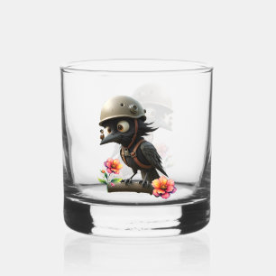 De Kraai Die Vliegadvies Van Een Slak Kreeg. Whisky Glas