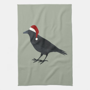 De Kraai van Kerstmis Theedoek