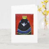 de kraai van mardigras kaart (Gele Bloem)