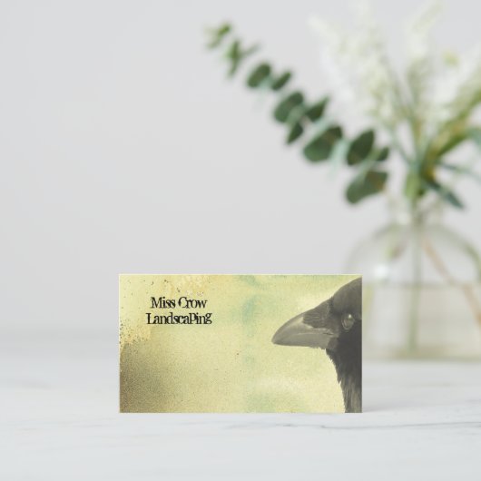 De kraai visitekaartje (Staand voorkant)