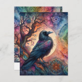 De Kraaiboom van het Leven Mandala Pagan Briefkaart (Voorkant / Achterkant)