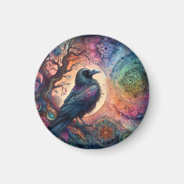 De Kraaiboom van het Leven Mandala Pagan Magneet