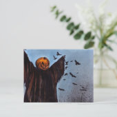 De kraaien lachen." briefkaart (Staand voorkant)