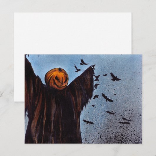 De kraaien lachen." briefkaart (Voorkant / Achterkant)