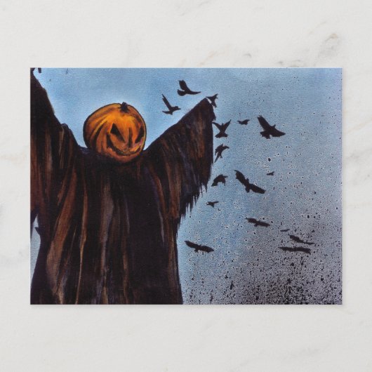 De kraaien lachen." briefkaart (Voorkant)