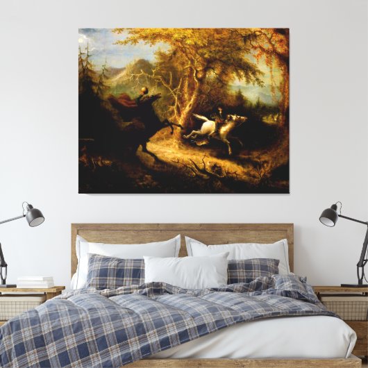 De kraanvogel zonder kop canvas afdruk (Insitu (Slaapkamer))