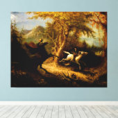 De kraanvogel zonder kop canvas afdruk (Insitu (Houten vloer))