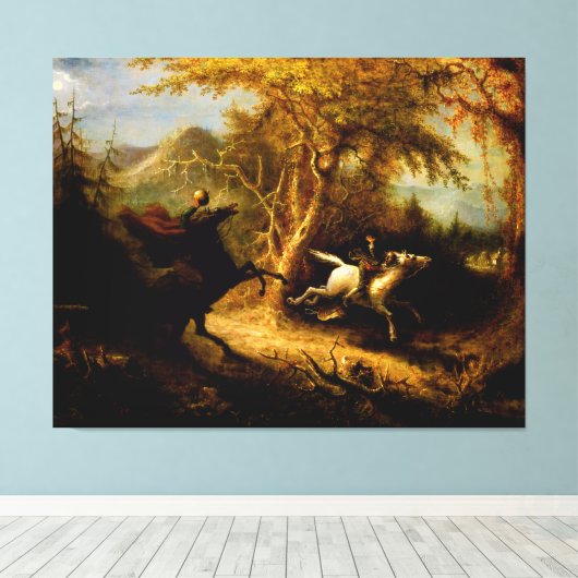 De kraanvogel zonder kop canvas afdruk (Insitu (Houten vloer))