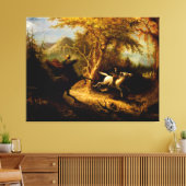 De kraanvogel zonder kop canvas afdruk (Insitu (Woonkamer))