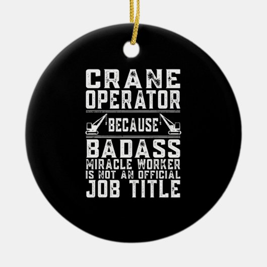 De kraanwerker van de mirakelwerker is geen baan keramisch ornament (Voorkant)