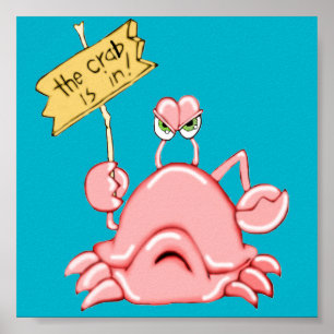 De krab is in Poster