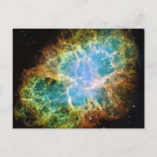De krab Nebula van de Hubble Ruimtetelescoop Briefkaart