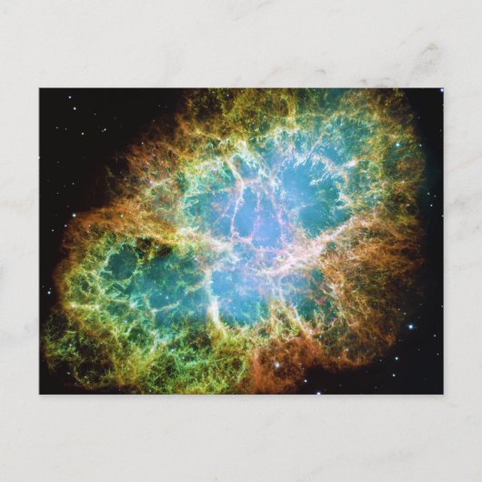 De krab Nebula van de Hubble Ruimtetelescoop Briefkaart (Voorkant)