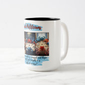 de krab politici manier tweekleurige koffiemok (Voorkant rechts)