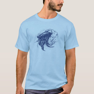 De Krab van de kluizenaar in Donkerblauw T-shirt