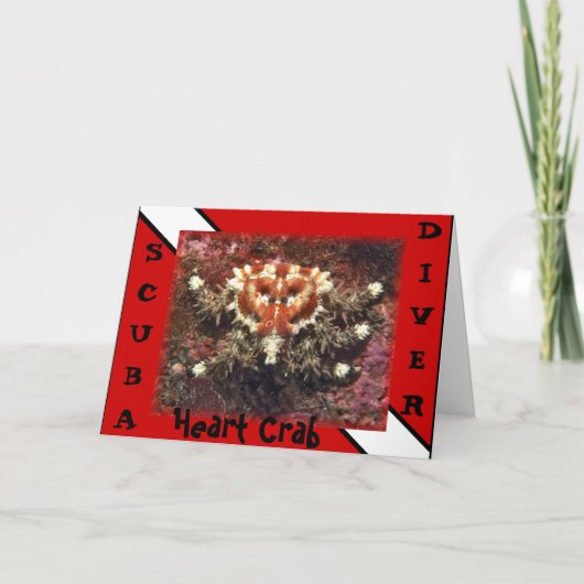 De Krab van het Hart van de scuba-duiker - Kaart (Voorkant)