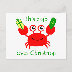 De Krab van Kerstmis Feestdagenkaart