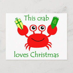 De Krab van Kerstmis Feestdagenkaart